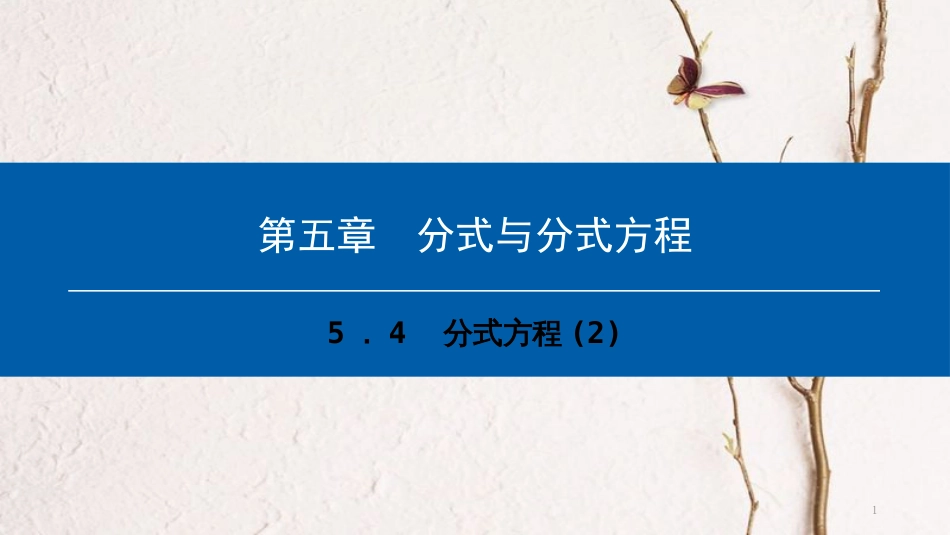 八年级数学下册 第五章 分式与分式方程 5.4 分式方程（2）典型训练课件 （新版）北师大版_第1页