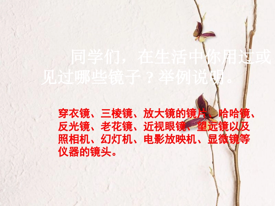 福建省浦城县八年级物理全册《凸透镜与凹透镜》课件 （新版）沪科版_第2页