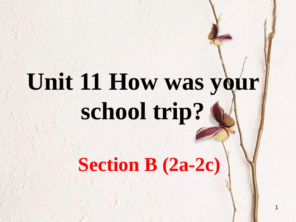 （安徽专版）七年级英语下册 Unit 11 How was your school trip Section B（第2课时）教学课件 （新版）人教新目标版_第1页