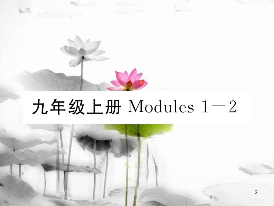 届中考英语总复习 九上 Modules 1-2课件 外研版_第2页