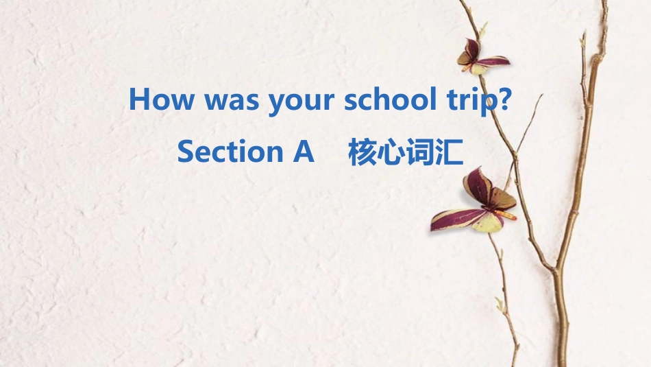 七年级英语下册 Unit 11 How was your school trip Section A核心词汇课件 （新版）人教新目标版_第1页
