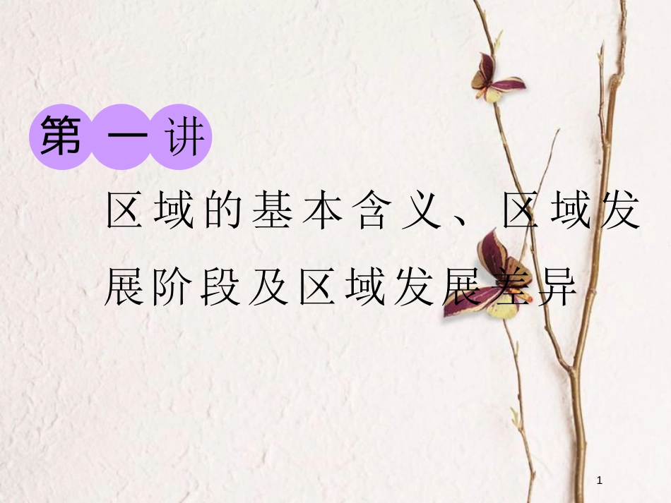 2019版高考地理大一轮复习 第三部分 第二章 区域可持续发展 第一讲 区域的基本含义、区域发展阶段及区域发展差异课件 湘教版_第1页