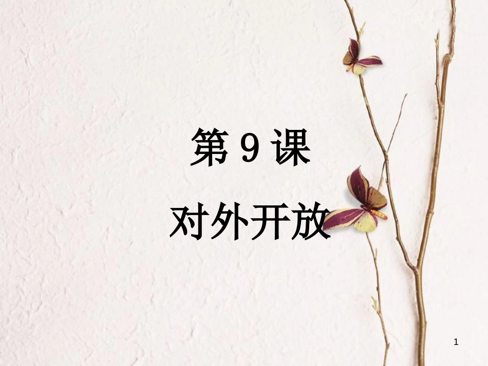 八年级历史下册 第9课 对外开放课件 新人教版_第1页