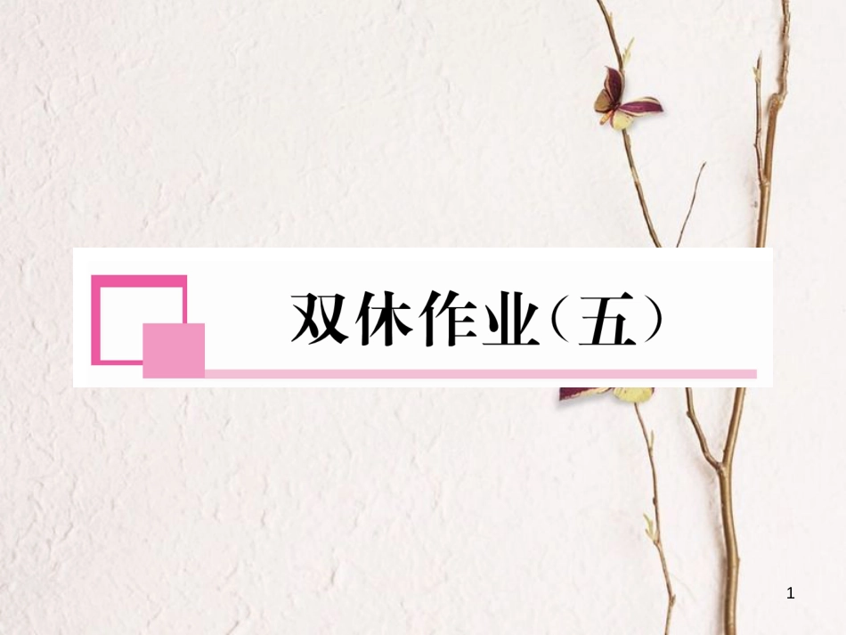 九年级数学下册 双休作业（5）作业课件 （新版）北师大版_第1页