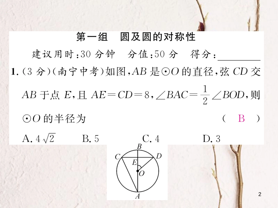 九年级数学下册 双休作业（5）作业课件 （新版）北师大版_第2页