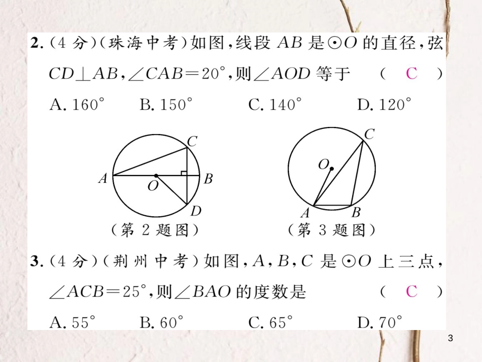 九年级数学下册 双休作业（七）作业课件 （新版）北师大版_第3页