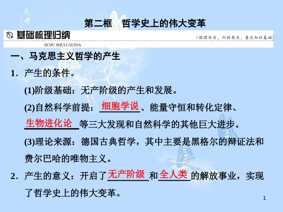 高中政治 第三课 时代精神的精华 第二框 哲学史上的伟大变革课件 新人教版必修4_第1页