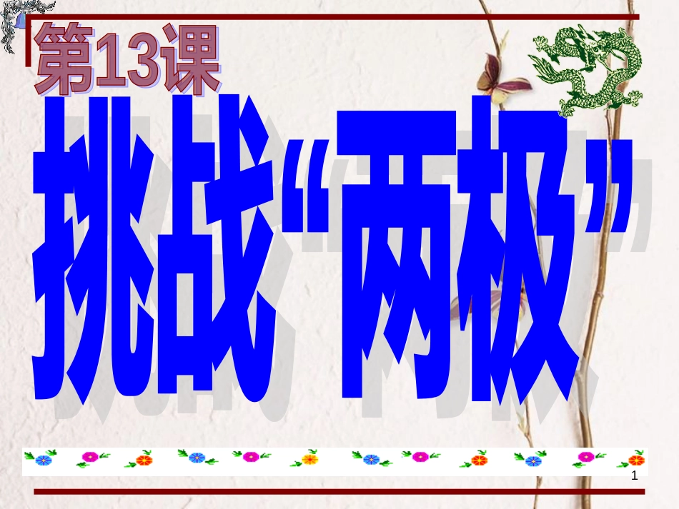 江苏省仪征市九年级历史下册 第13课 挑战两极课件 北师大版_第1页