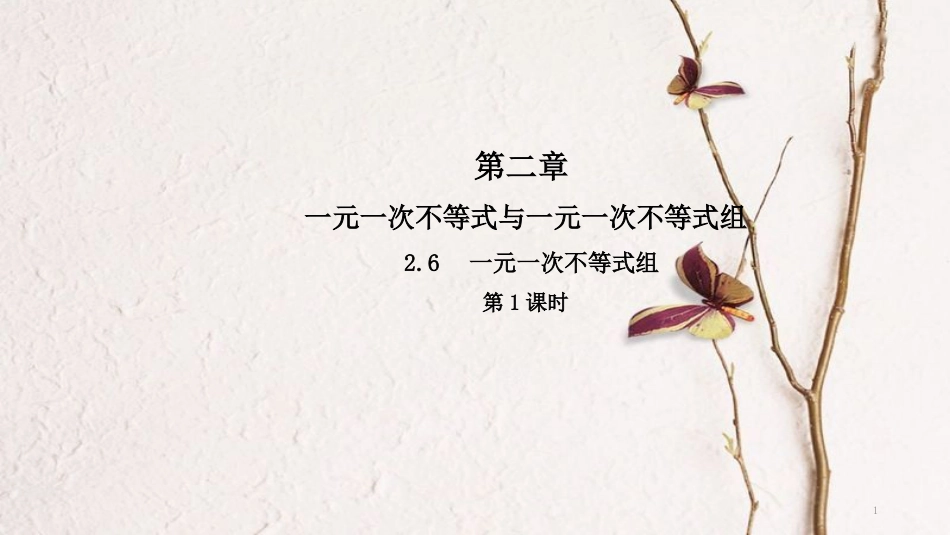 八年级数学下册 第二章 一元一次不等式和一元一次不等式组 2.6 一元一次不等式组（第1课时）导学课件 （新版）北师大版_第1页