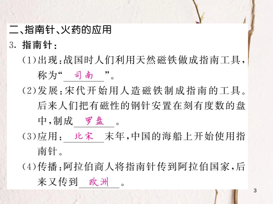 七年级历史下册 第二单元 辽宋夏金元时期：民族关系发展和社会变化 第13课 宋元时期的科技与中外交通课件 新人教版[共24页]_第3页