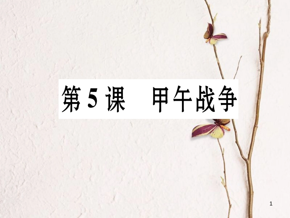 八年级历史上册 第1单元 列强侵华与晚晴时期的救亡图存 第5课 甲午战争作业课件 岳麓版_第1页
