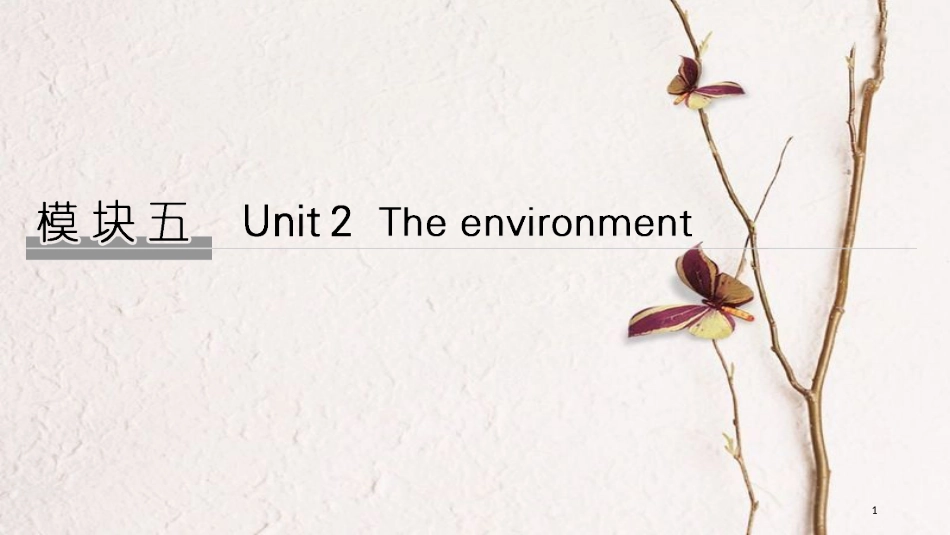 2019版高考英语大一轮复习 模块五 Unit 2 The environment课件 牛津译林版必修5_第1页