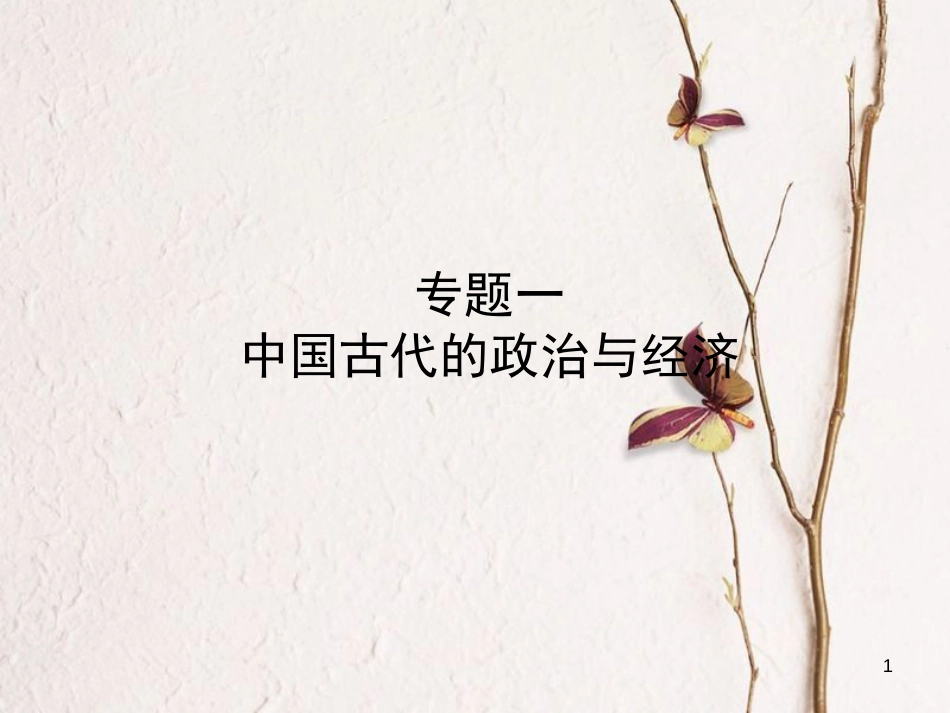 山东省临沂市中考历史复习 专题一 中国古代的政治与经济课件_第1页