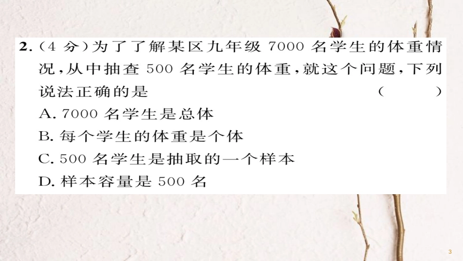 九年级数学下册 双休作业（七）作业课件 （新版）华东师大版[共22页]_第3页