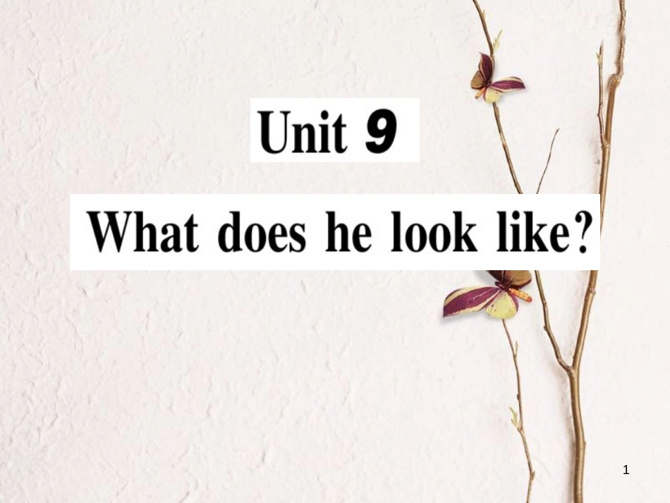 七年级英语下册 Unit 9 What does he look like（第1课时）习题课件 （新版）人教新目标版_第1页