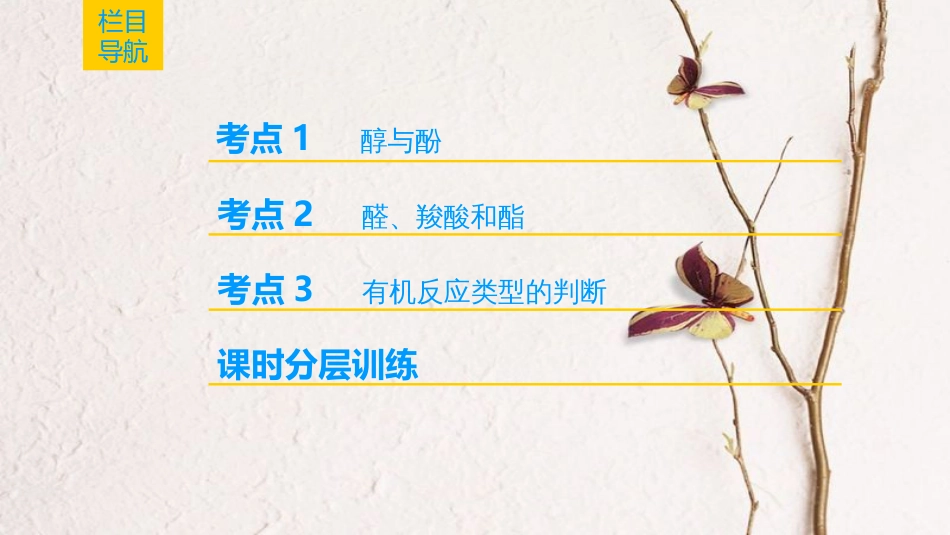 （全国通用）2019版高考化学一轮复习 有机化学基础 第3节 烃的含氧衍生物课件 选修5_第2页