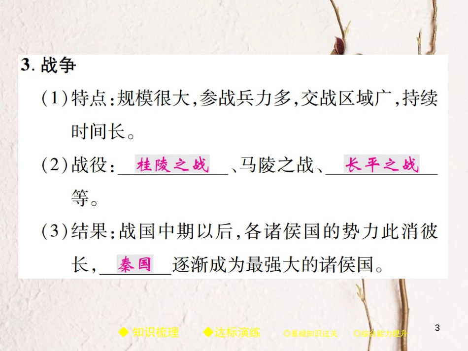 七年级历史上册 第二单元 夏商周时期：早期国家的产生与社会变革 第7课 战国时期的社会变化习题课件 新人教版_第3页