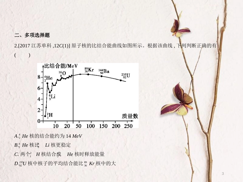 2019版高考物理总复习 专题十六 波粒二象性 原子物理课件_第3页