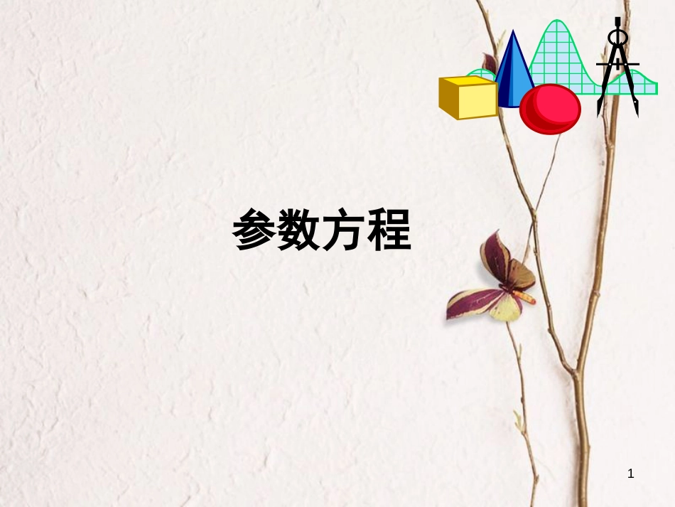 山西省忻州市高考数学 专题 参数方程复习课件_第1页