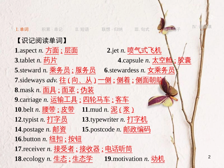 （浙江专用）2019届高三英语一轮复习 Unit 3 Life in the future课件 新人教版必修5_第2页