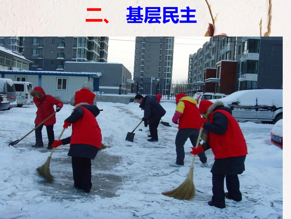 九年级政治全册 第四单元 又到两会时 第十一课《神圣的一票》第2框《基层民主》课件 教科版_第3页