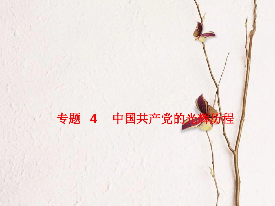 （聊城专版）中考历史复习 专题4 中国共产党的光辉历程课件_第1页