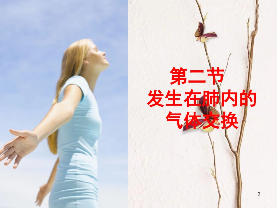七年级生物下册 第4单元 第3章 第2节 发生在肺内的气体交换课件 （新版）新人教版_第2页