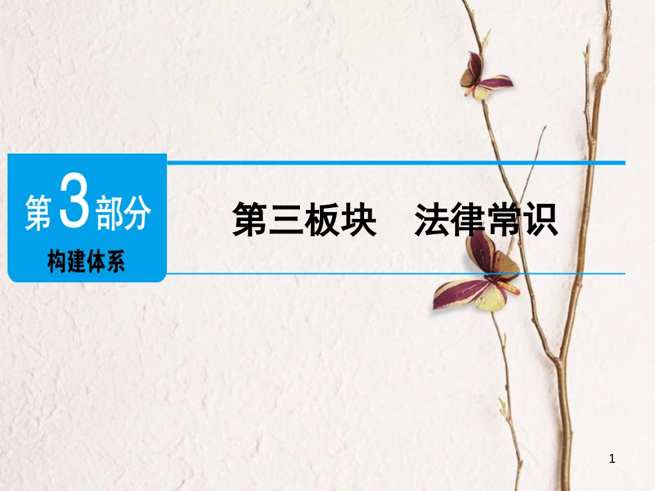 广东省年中考政治 第3部分 构建体系 第三板块 法律常识复习课件_第1页