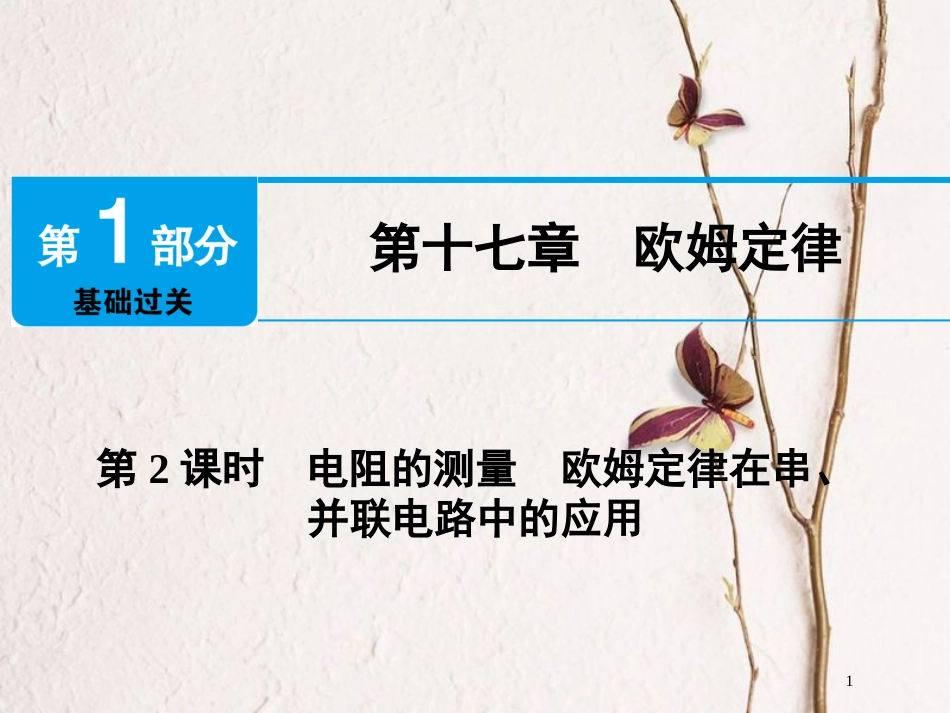 广东省深圳市2018年中考物理总复习 第十七章 欧姆定律第2课时课件_第1页