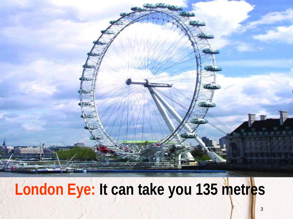 七年级英语下册 Module 6 Around town Unit 2 The London Eye is on your right教学课件 （新版）外研版_第3页