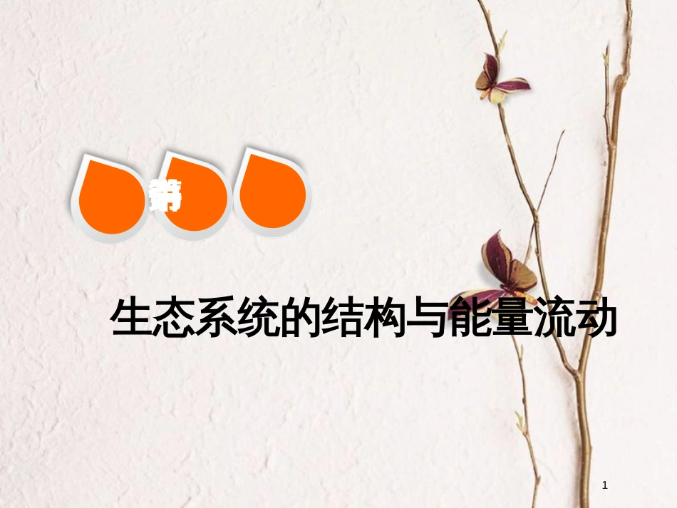 2019版高考生物一轮复习 第十一单元 生态系统与环境保护 第一讲 生态系统的结构与能量流动精选课件_第1页