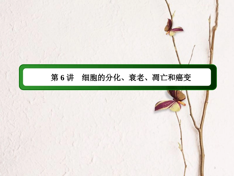 高三生物二轮复习 6细胞的分化、衰老、凋亡和癌变课件_第3页