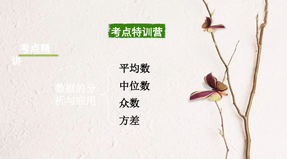 浙江省中考数学复习第一部分考点研究第八单元统计与概率第32课时数据的分析与应用课件_第2页