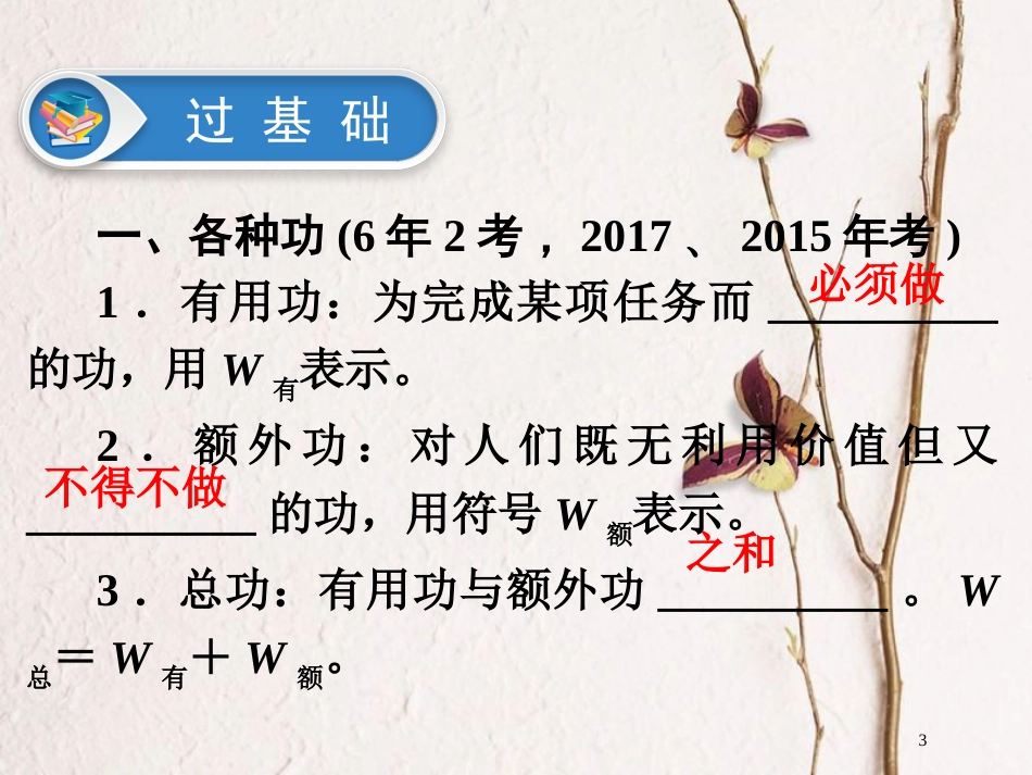 广东省深圳市2018年中考物理总复习 第十二章 简单机械第2课时课件_第3页