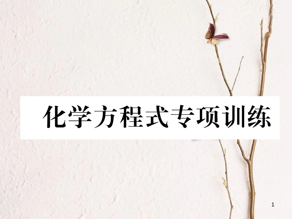 （青海专版）中考化学复习 第1编 教材知识梳理篇 化学方程式专项训练课件_第1页