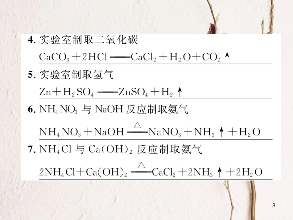 （青海专版）中考化学复习 第1编 教材知识梳理篇 化学方程式专项训练课件_第3页