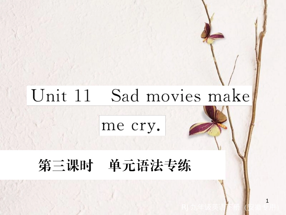 （安徽专版）九年级英语全册 Unit 11 Sad movies make me cry（第3课时）语法专练习题课件 （新版）人教新目标版_第1页