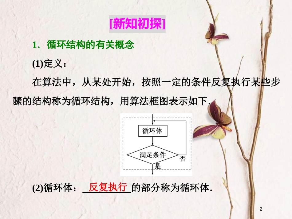 高中数学 第二章 算法初步 2.3 循环结构课件 北师大版必修3[共23页]_第2页