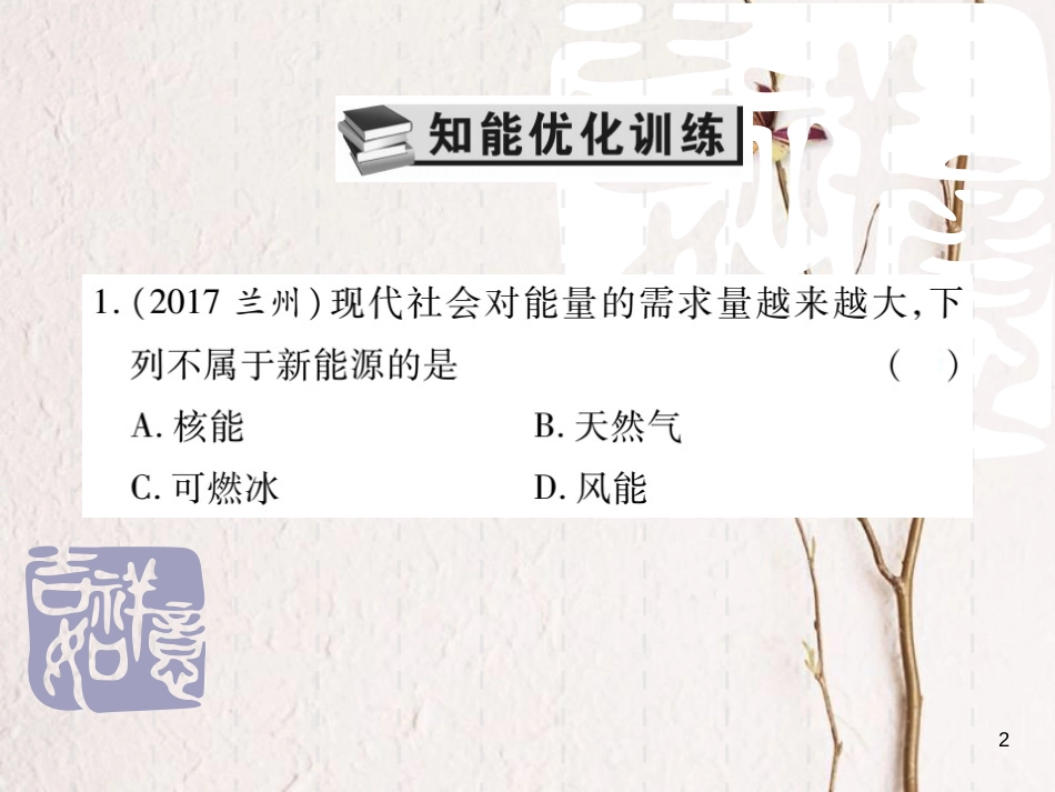 山东省中考化学复习 第一部分 基础知识复习 第二章 常见的物质 第5讲 燃料及其利用课件_第2页