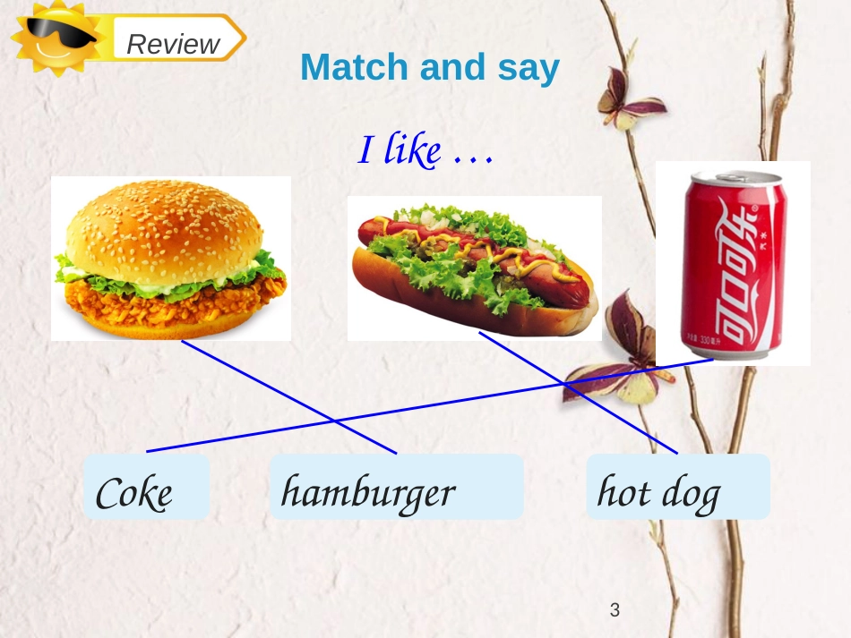 三年级英语上册 Unit 6 I like hamburgers（Lesson 32）教学课件 人教精通版_第3页