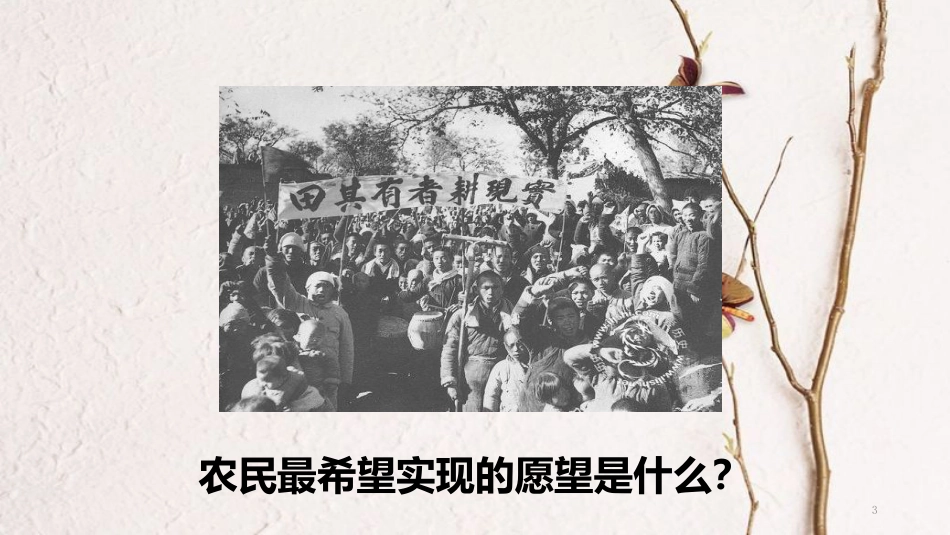 八年级历史下册 第一单元 中华人民共和国的成立和巩固 第3课 土地改革课件2 新人教版_第3页