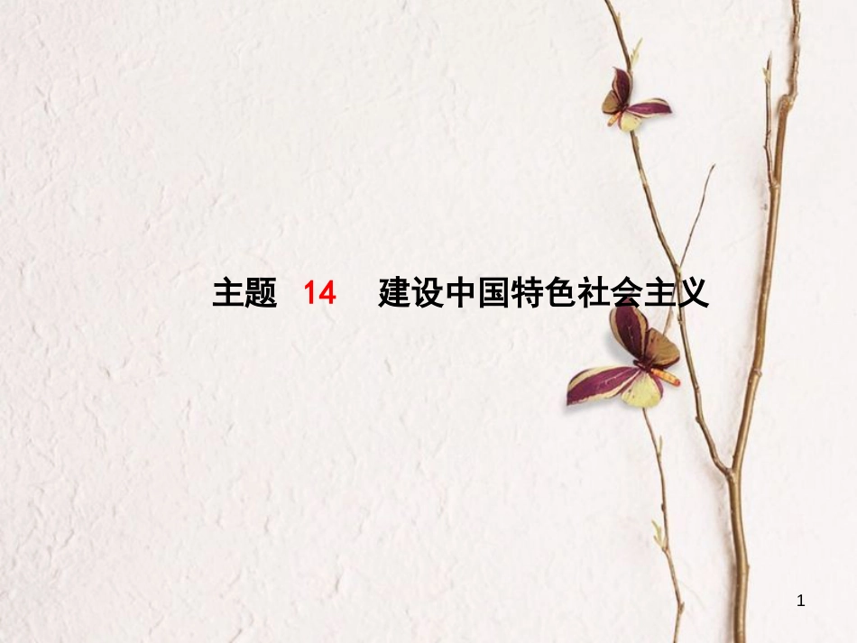 （聊城专版）中考历史复习 中国现代史 模块一 主题14 建设中国特色社会主义课件_第1页