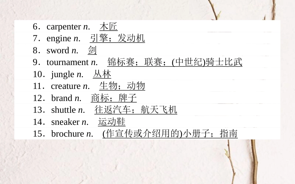 2019届高三英语一轮复习 Unit 5 Theme parks课件 新人教版必修4_第3页