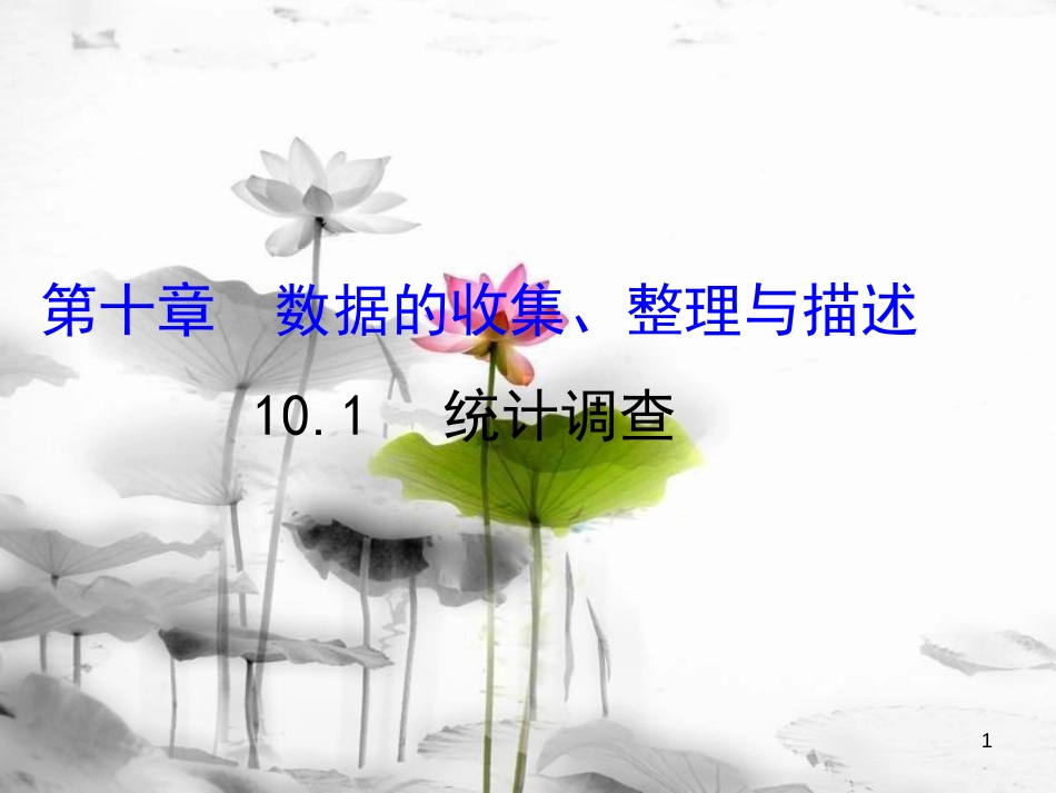 七年级数学下册 10.1 统计调查课件1 （新版）新人教版_第1页