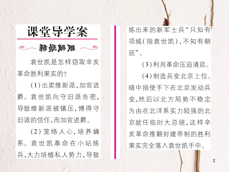 八年级历史上册 第三单元 资产阶级革命与中华民国的建立 第11课 北洋政府的黑暗统治作业课件 新人教版_第2页