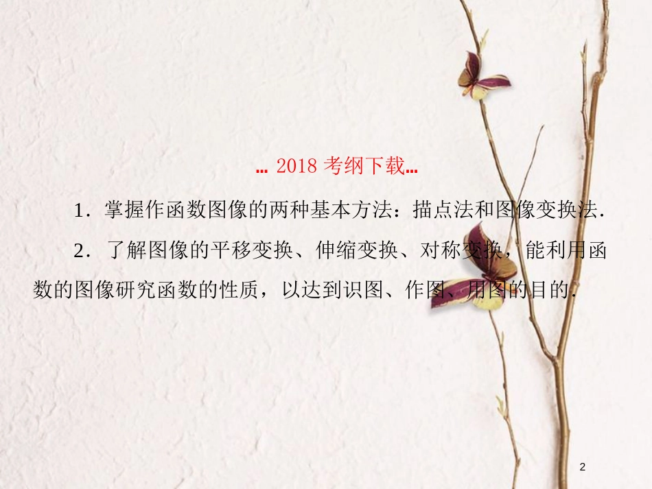 2019届高考数学一轮复习 第二章 函数与基本初等函数 第9课时 函数的图像课件 文_第2页