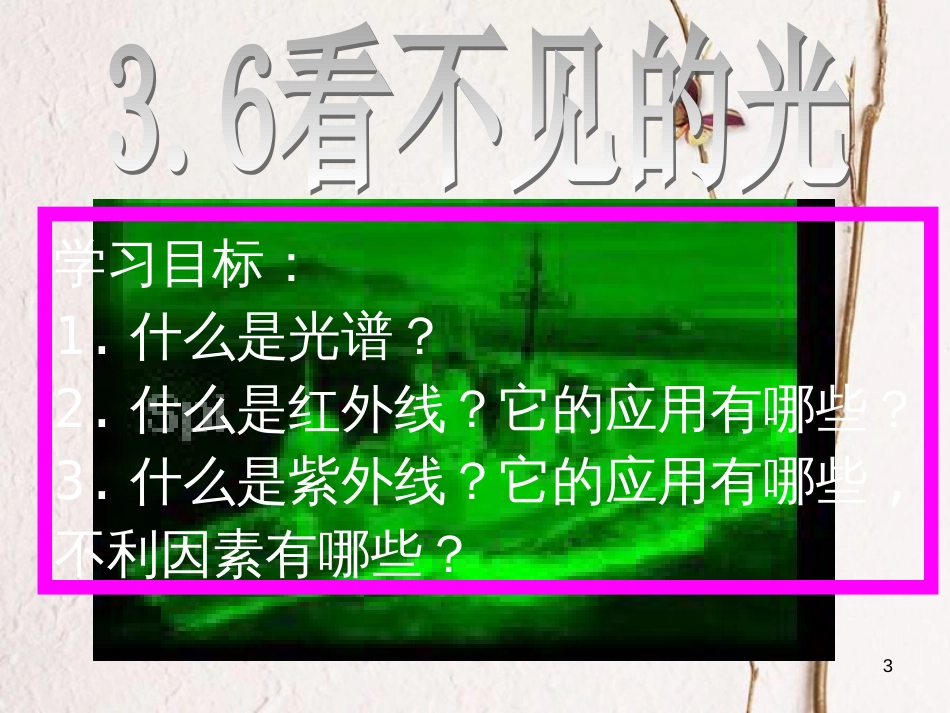 八年级物理上册 3.6《看不见的光》课件 鲁教版五四制_第3页