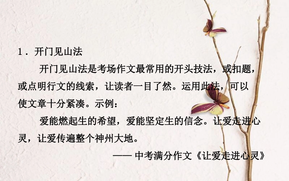 山东省德州市中考语文 专题复习十六 写作基础指南 课时2 开头的技巧课件_第3页