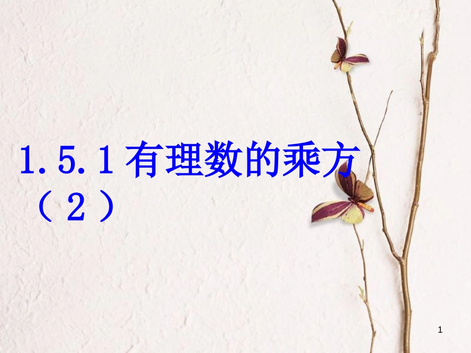 七年级数学上册 1.5 有理数的乘方 1.5.1 有理数的乘方（第2课时）课件 （新版）新人教版_第1页