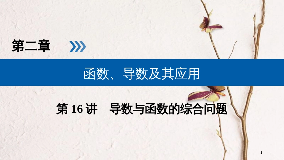 2019版高考数学一轮复习 第二章 函数、导数及其应用 第16讲 导数与函数的综合问题精选课件 理(1)_第1页